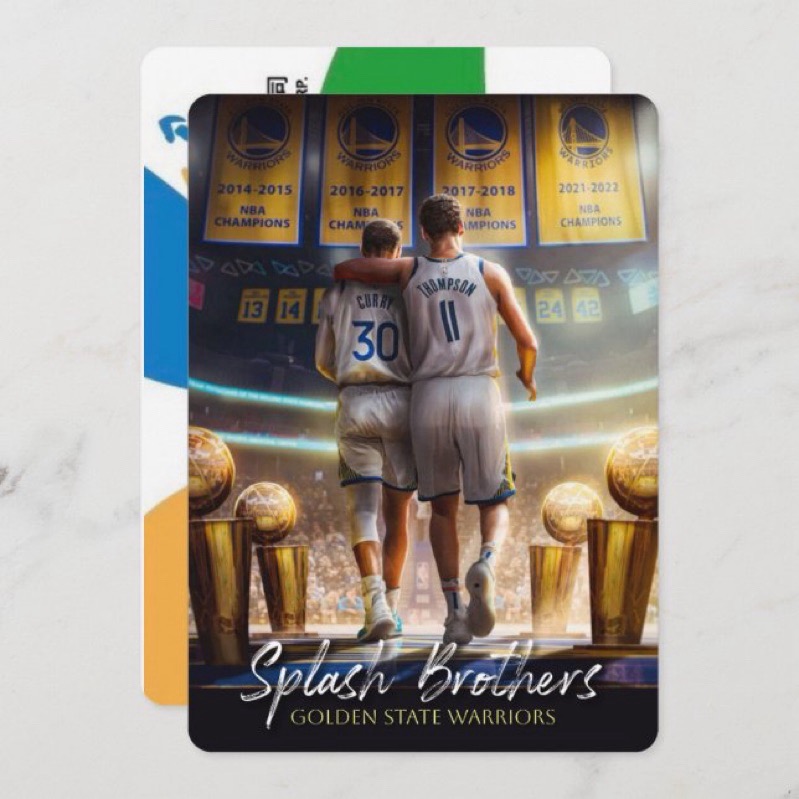 [店長大推] NBA勇士隊「浪花兄弟」 實體悠遊卡(非貼紙)：Stephen Curry Klay Thompson勇士-規格圖7