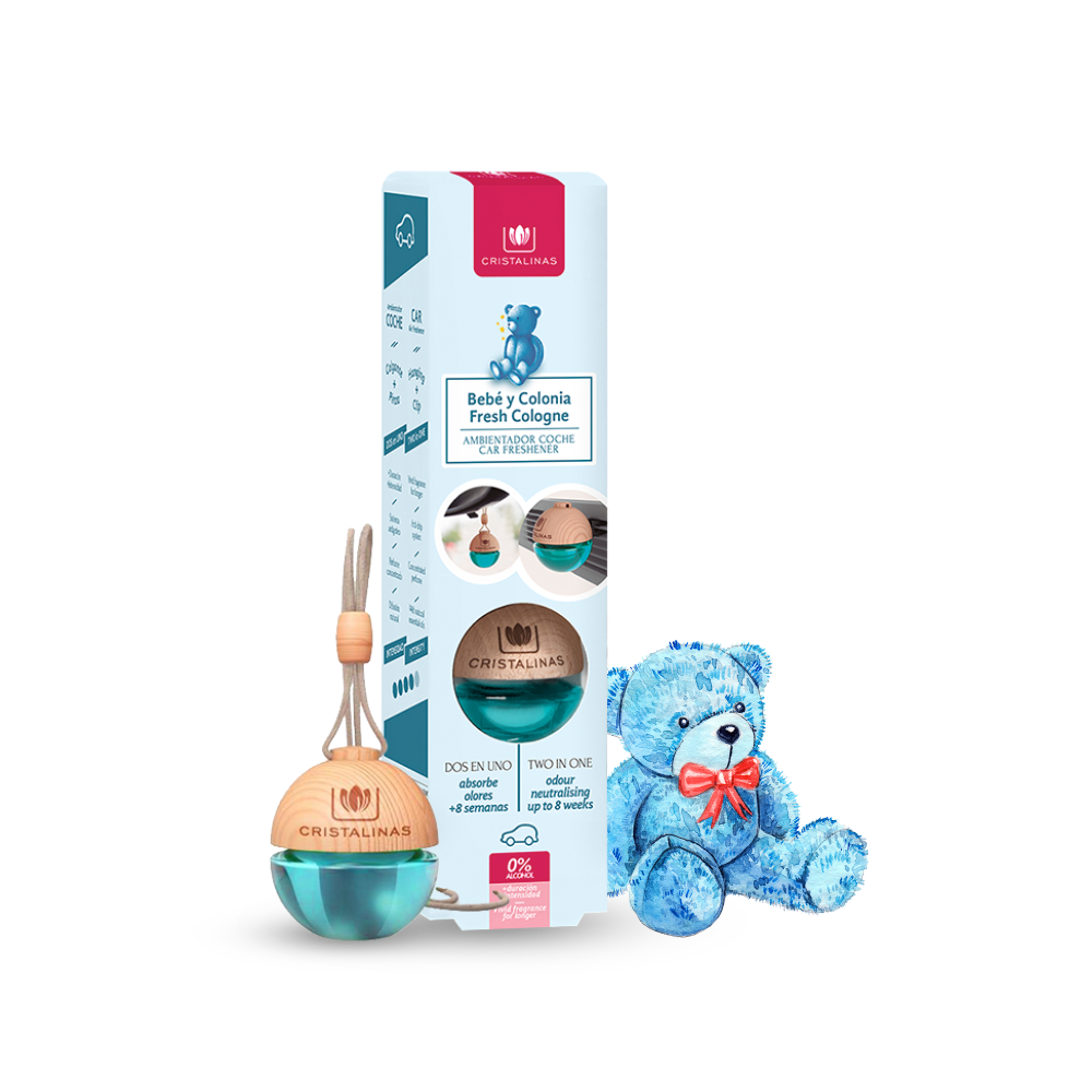 西班牙CRISTALINAS 無酒精 車用球型植萃香氛擴香/車香/車用香氛/車用擴香-(6ML)- 寶貝古龍-細節圖2