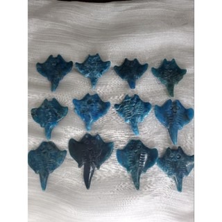 藍鄰輝 魟魚擺件 礦標 水晶 玉化-細節圖2