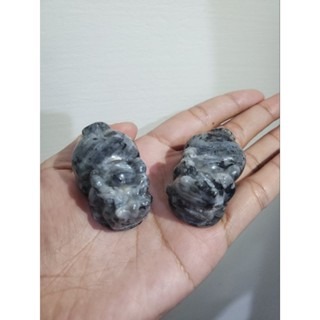 藍閃石貔貅一對 貔貅擺件-細節圖2