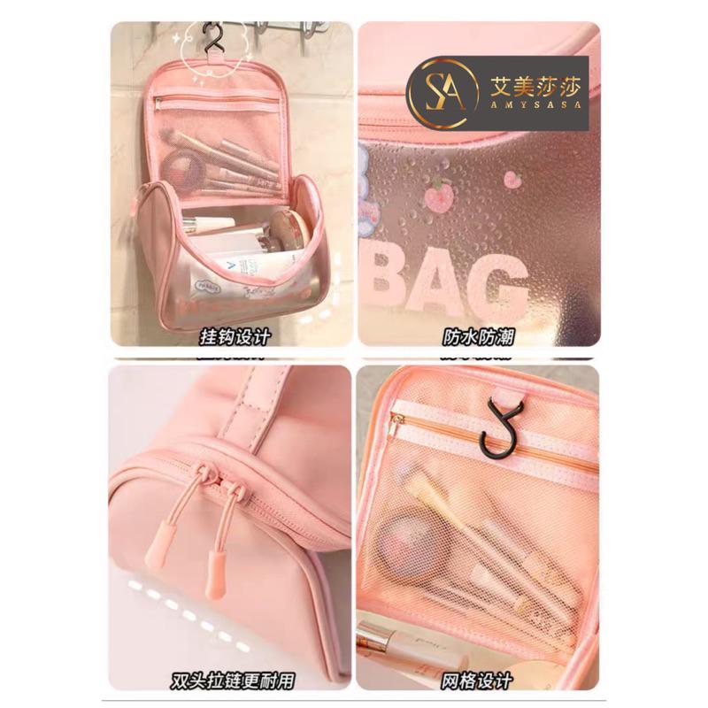 現貨 大容量化妝包 化妝包💞艾美莎莎💞 法式 化妝包 旅行包 洗漱包 刷具袋 刷具包 保養品收納 護膚品收納 化妝品收納-細節圖4