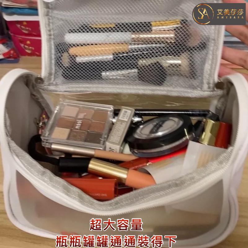 現貨 大容量化妝包 化妝包💞艾美莎莎💞 法式 化妝包 旅行包 洗漱包 刷具袋 刷具包 保養品收納 護膚品收納 化妝品收納-細節圖9
