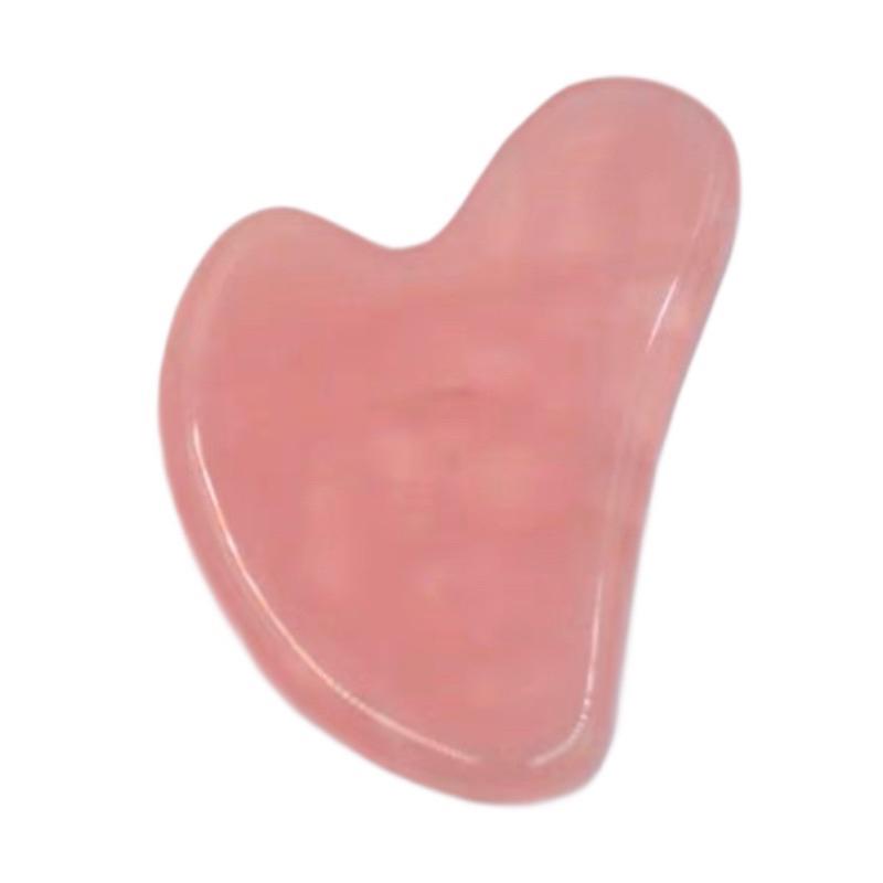 艾美莎莎（滿額送A醇精華液）天然粉晶刮痧板按摩器 水晶玉石 波浪 眼臉 面部 按摩刮痧GuashaMassageTool-細節圖2