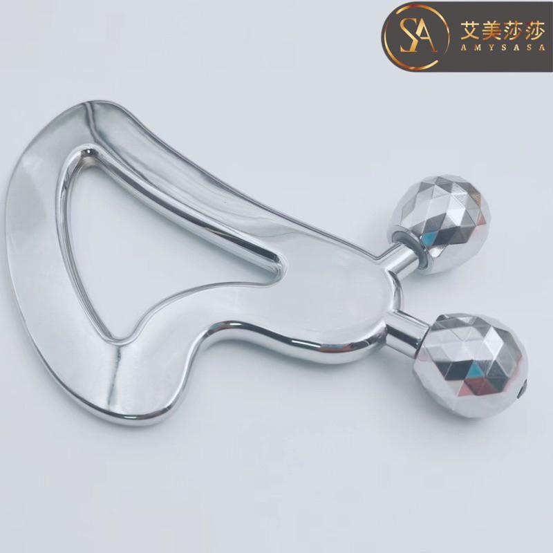 【艾美莎莎】送 A醇精華液 3D 金屬 瘦臉器 帶穴位按摩 臉部按摩器 滾輪按摩器 V臉瘦臉神器 3D瘦臉 按摩儀-細節圖2