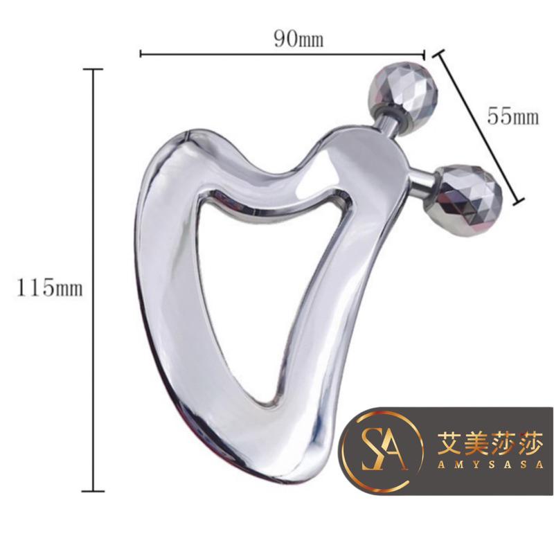【艾美莎莎】送 A醇精華液 3D 金屬 瘦臉器 帶穴位按摩 臉部按摩器 滾輪按摩器 V臉瘦臉神器 3D瘦臉 按摩儀-細節圖3