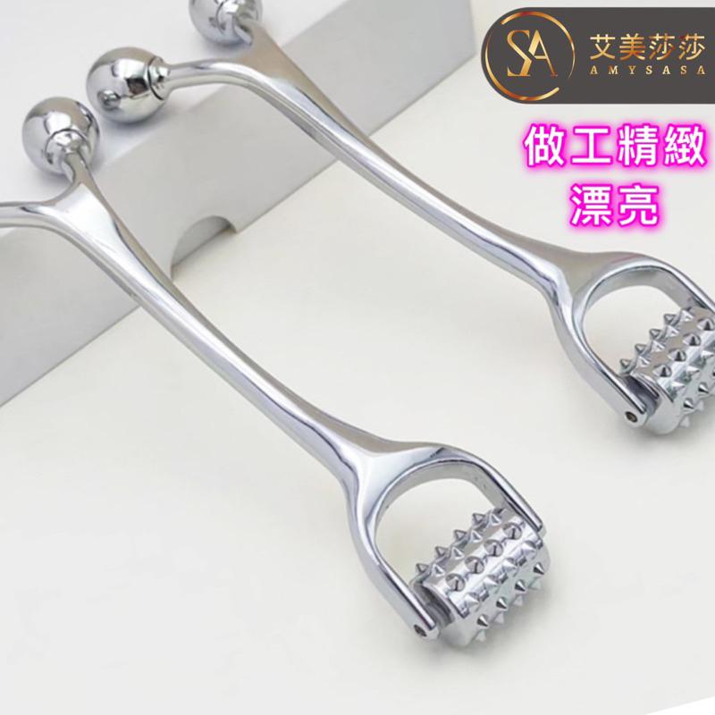 【艾美莎莎】新款 金屬 微針滾輪導入儀  刮痧按摩棒 滾珠刮痧按摩棒 臉部按摩 刮痧 瘦臉美容儀 頭皮滾珠按摩棒 按摩棒-細節圖2