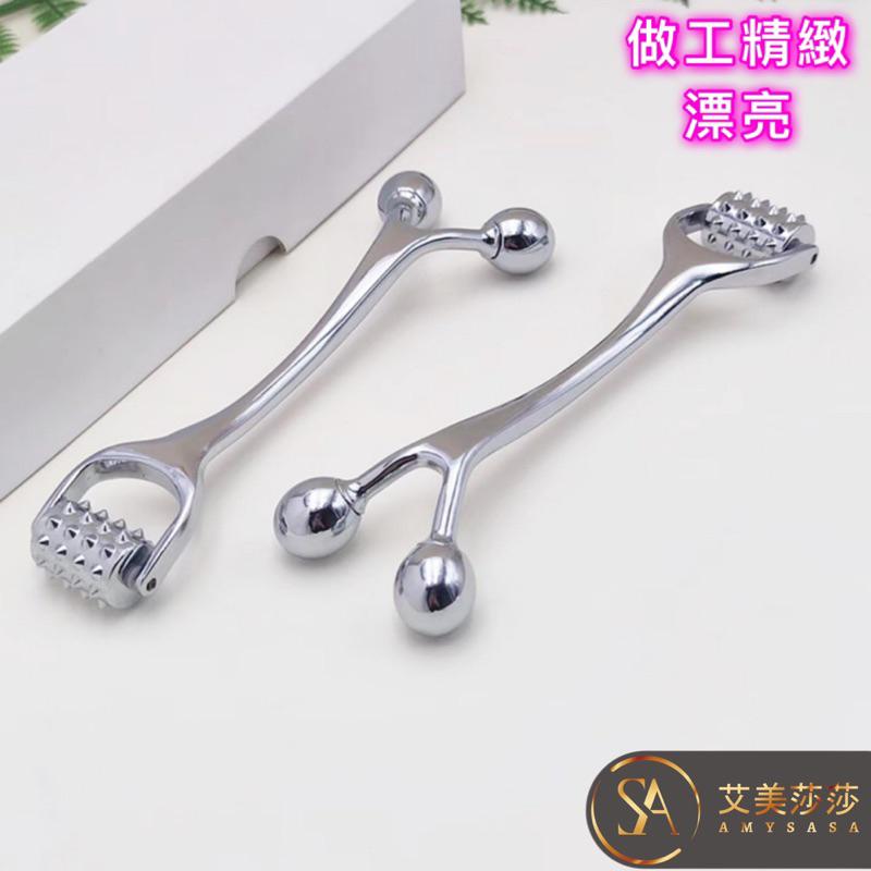 【艾美莎莎】新款 金屬 微針滾輪導入儀  刮痧按摩棒 滾珠刮痧按摩棒 臉部按摩 刮痧 瘦臉美容儀 頭皮滾珠按摩棒 按摩棒-細節圖3