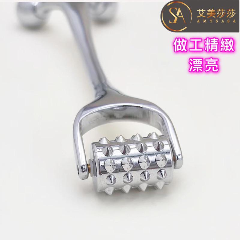 【艾美莎莎】新款 金屬 微針滾輪導入儀  刮痧按摩棒 滾珠刮痧按摩棒 臉部按摩 刮痧 瘦臉美容儀 頭皮滾珠按摩棒 按摩棒-細節圖4