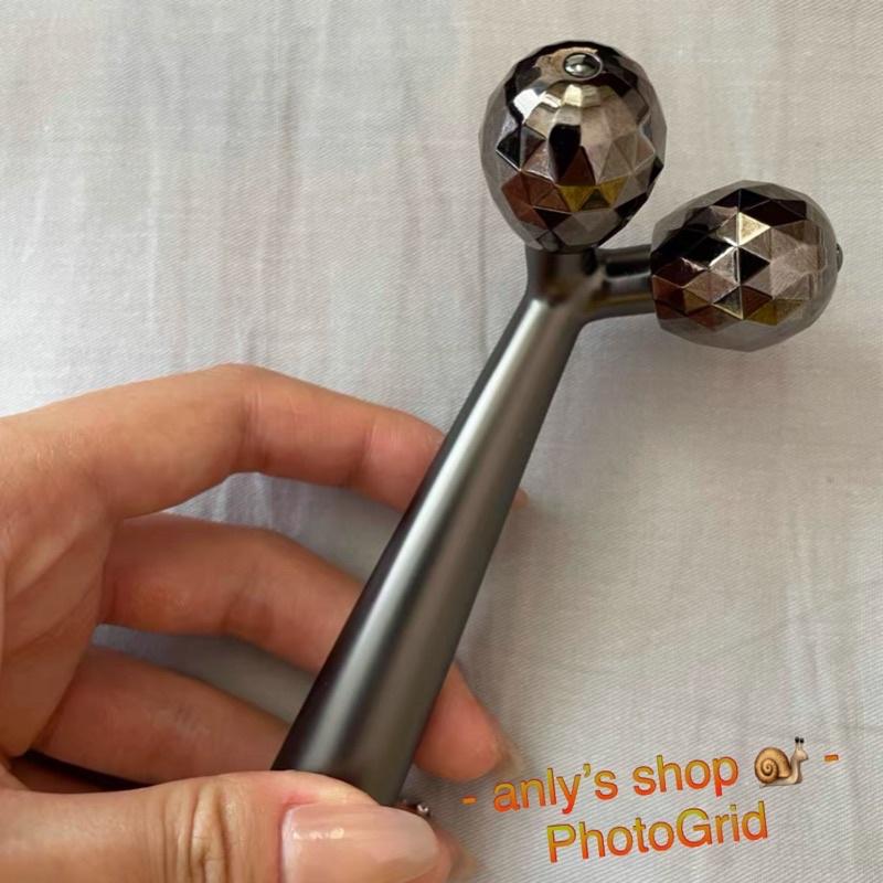 艾美莎莎（送A醇精華液）3D瘦臉儀 面部提拉 精華液導入儀 眼部臉部按摩器 珀萊雅 小法拉刮痧板 金屬刮痧板 按摩器-細節圖7