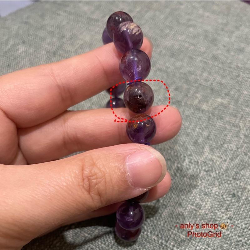 現貨 11mm 此商品 紫幽靈❤️紫幽 手珠 手串 手鍊 三圈 天然水晶 異象水晶 紫幽靈 幽靈手串 紫幽靈 紫幽靈手鍊-細節圖4