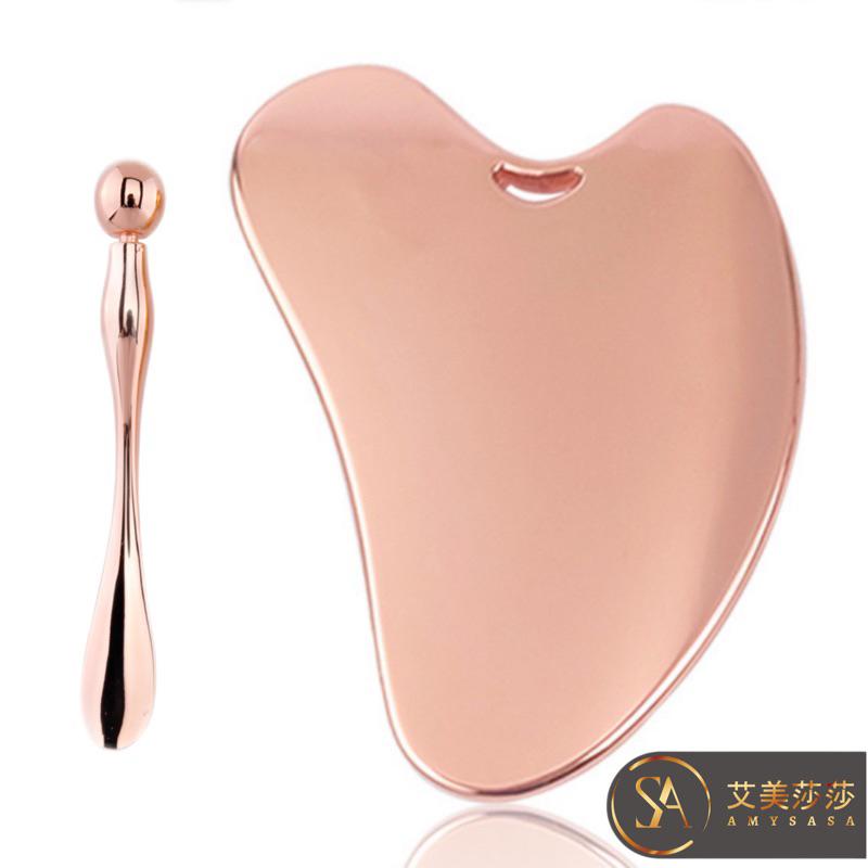 艾美莎莎（滿額送A醇精華液）3D瘦臉儀 面部提拉 精華液導入儀 眼部臉部按摩器 珀萊雅 小法拉刮痧板 金屬刮痧板 按摩器-細節圖3