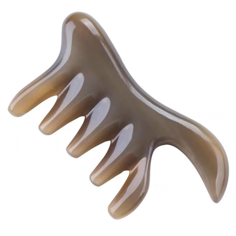 艾美莎莎💞精品特大號 牛角鳳尾梳 全身經絡按摩梳 經絡按摩板 經絡刮痧板 牛角按摩梳 刮痧按摩器 萬用梳 撥筋棒 牛角梳-細節圖2