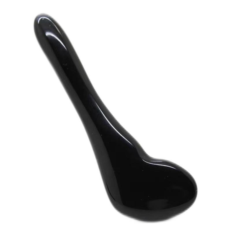 艾美莎莎（送A醇精華液）現貨 黑曜石 刮痧板按摩器 黑曜石刮痧板 眼臉心型按摩刮痧GuashaMassageTool-細節圖2