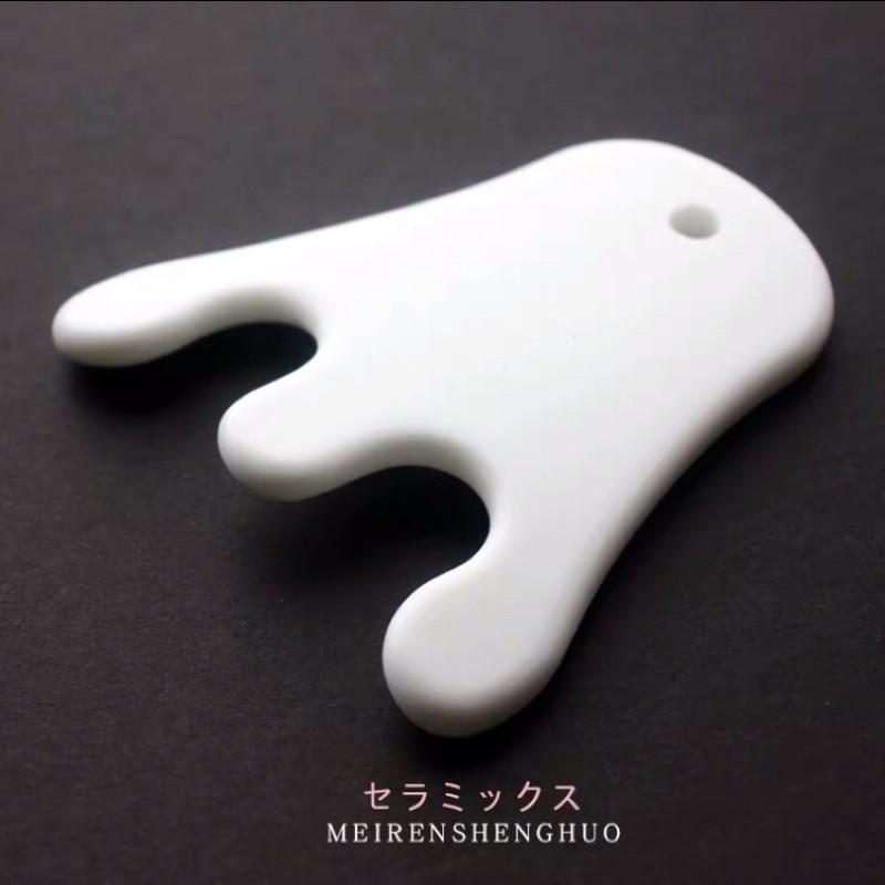 現貨 精品陶瓷刮痧板 艾美莎莎💞頭部刮痧板 陶瓷梳 頭部按摩 頭部舒壓刮痧板 頭梳吳依霖 Ceramic Gua Sha-細節圖3