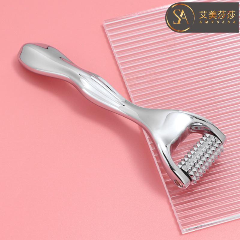 艾美莎莎（滿額送A醇精華液）3D瘦臉儀 面部提拉 精華液導入儀 眼部臉部按摩器 珀萊雅 小法拉刮痧板 金屬刮痧板 按摩器-細節圖7