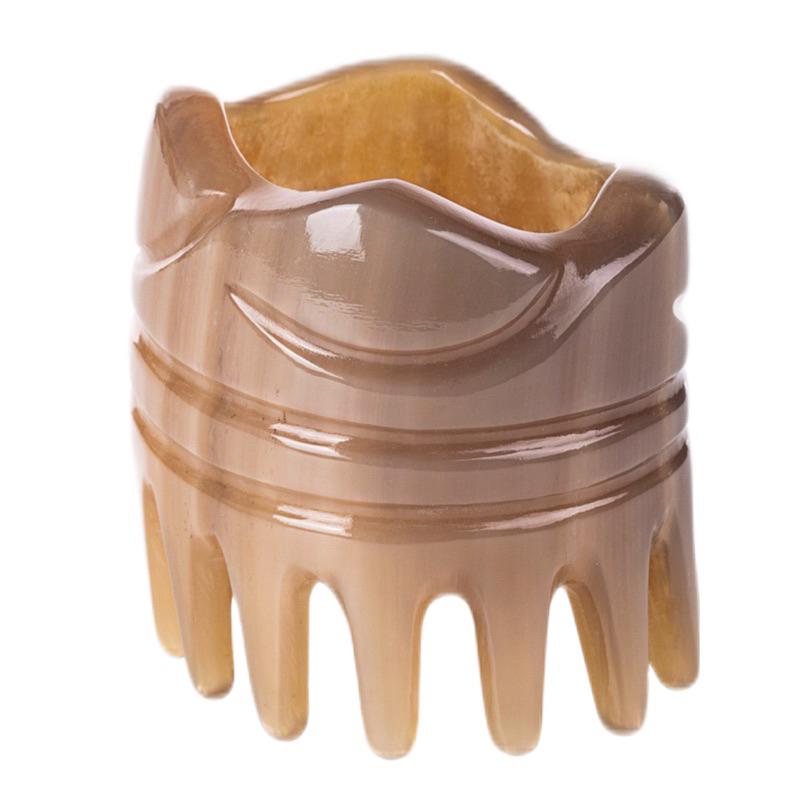 艾美莎莎（滿額送A醇精華液）精品特大號 牛角八爪魚 撥筋棒 牛角小雪人刮痧板 章魚頭療梳 臉刷面部按摩刷 撥筋棒 洗頭梳-細節圖2