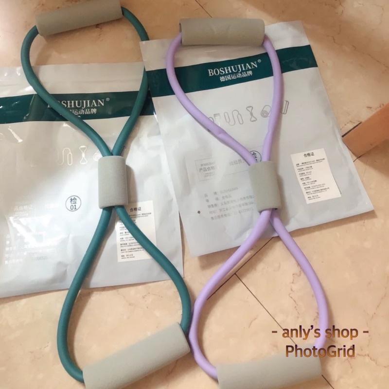 【艾美莎莎】現貨 加重磅數 瑜珈拉力繩 8字繩 擴胸拉力器 瑜伽彈力繩 健身器材 拉力訓練器 駝背開背神器 骨盆訓練器-細節圖7