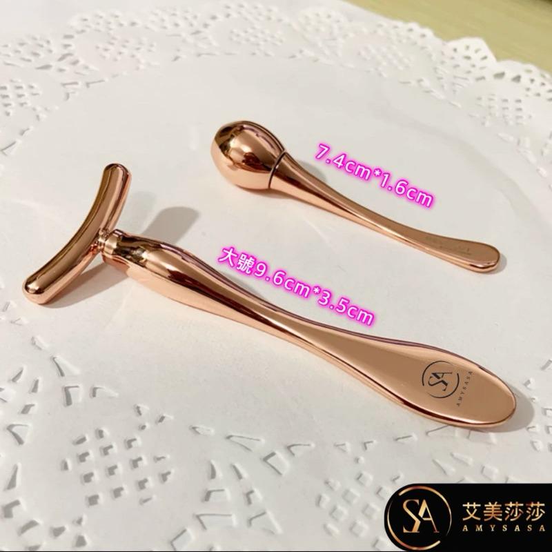艾美莎莎💞小紅書爆款T型臉部推推棒 按摩 臉部拉提 頸部淋巴按摩 肩頸按摩 妝前按摩 臉部消腫 小v臉神器 小法拉 金屬-細節圖8