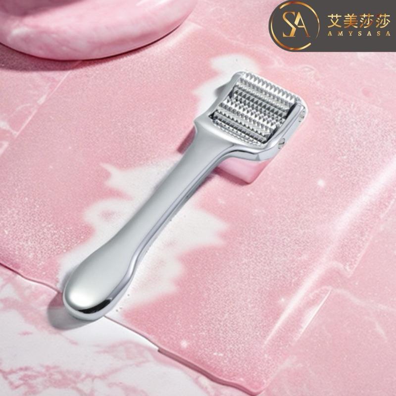 艾美莎莎💞現貨 靜音款 微針滾輪導入儀  按摩滾輪 刮痧板 臉部刮痧板 臉部滾輪 按摩器 刮痧板 頭皮滾針按摩棒 金屬-細節圖4