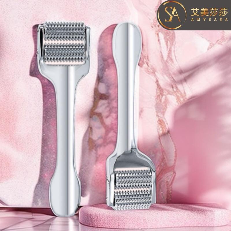艾美莎莎💞現貨 靜音款 微針滾輪導入儀  按摩滾輪 刮痧板 臉部刮痧板 臉部滾輪 按摩器 刮痧板 頭皮滾針按摩棒 金屬-細節圖5