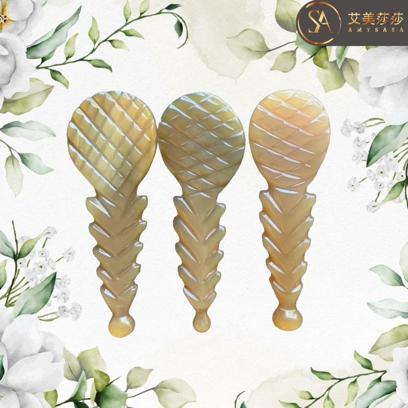 艾美莎莎💞現貨 牛角撥筋刀 牛角按摩刮痧 撥筋棒 牛角撥筋棒 臉部按摩 臉部撥筋 牛角刮痧棒 牛角刮痧 Y型牛角撥筋棒-細節圖4