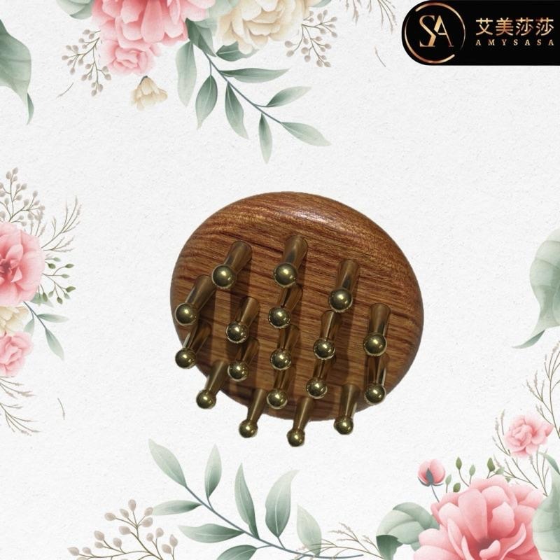 艾美莎莎💞現貨 保證純銅 黃銅指環經絡 美體刷 黃銅梳 指環梳 按摩梳 頭皮按摩經絡刷 純銅按摩刮痧器 頭部頭療刮痧-細節圖5