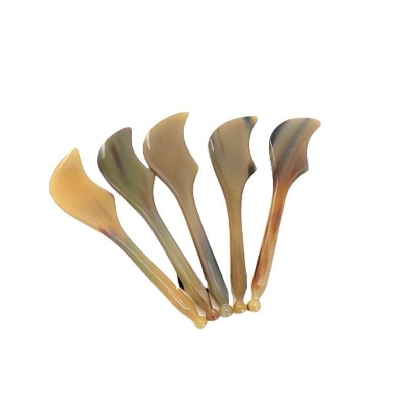 艾美莎莎💞現貨 天然牛角刮痧器 牛角刮痧板 牛角撥筋刀 臉部刮痧板 面部刮痧板 刮痧棒 撥筋棒 刮臉-細節圖2