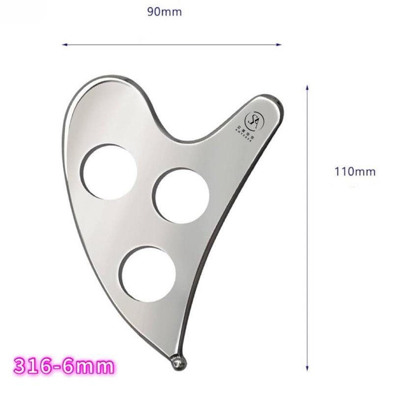 艾美莎莎💞現貨特價316 蘋果款筋膜刀 多功能刮痧板 面部提拉緊緻 全身肌肉 按摩刀指壓點穴 面部身體兩用 刮痧按摩撥筋-細節圖5