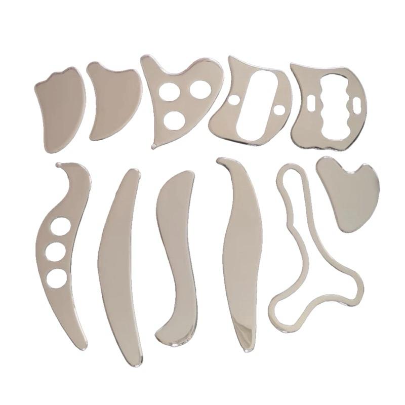 艾美莎莎💞現貨免運 超值316七件套組筋膜刀 不銹鋼刮痧刀 刮痧板 肌肉深層 健身理療康復復健腿部刮痧按摩 肌肉放鬆-細節圖2