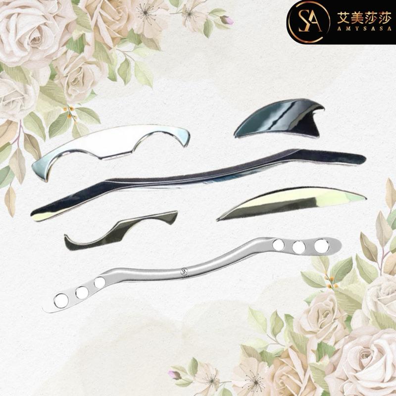 艾美莎莎💞現貨 316 不銹鋼 大M刀 S勾刀 筋膜刀刮痧板 按摩器 按摩刮痧刀 刮痧按摩 健身刮痧板 筋肉放鬆撥筋-細節圖4