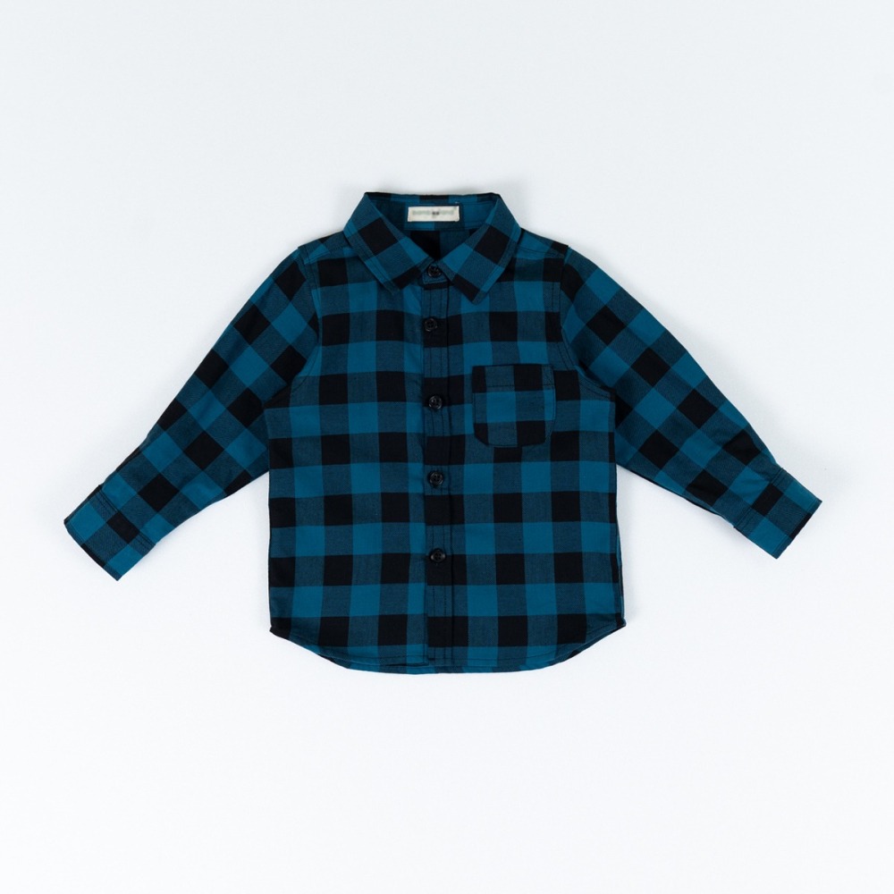 【台灣賣家24H出貨】經典格紋襯衫 男女童長袖襯衫 兒童長袖上衣 中大童衛衣 韓版休閒襯衫 襯衫式外套 棉質襯衫格子襯衫-細節圖4