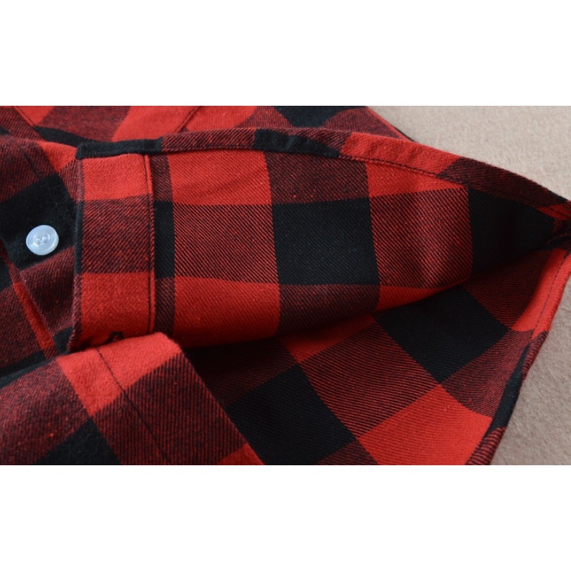 【台灣賣家24H出貨】經典格紋襯衫 男女童長袖襯衫 兒童長袖上衣 中大童衛衣 韓版休閒襯衫 襯衫式外套 棉質襯衫格子襯衫-細節圖7