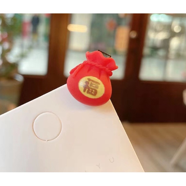 【台灣賣家24H出貨】女童過年頭飾 新年金元寶髮夾 紅色福袋邊夾髮飾 髮夾 瀏海夾 寶寶瀏海夾 新年髮飾-細節圖4