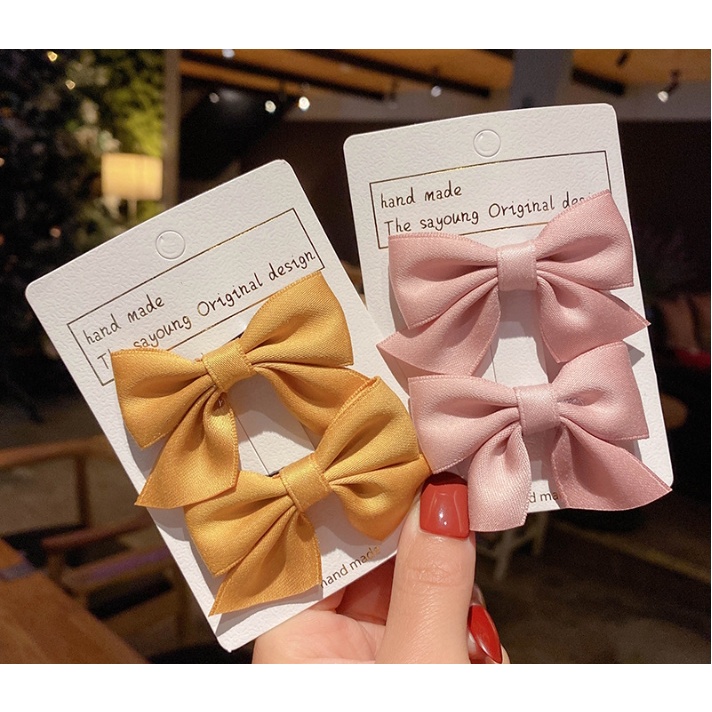 🍓小雨媽的童言童語🍓現貨~新款蝴蝶結髮夾韓國兒童女童寶寶公主側邊可愛髮卡夹子髮飾頭飾-細節圖5