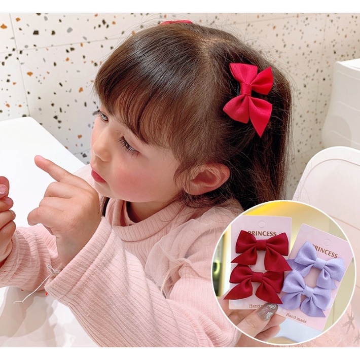 🍓小雨媽的童言童語🍓現貨~新款蝴蝶結髮夾韓國兒童女童寶寶公主側邊可愛髮卡夹子髮飾頭飾-細節圖7