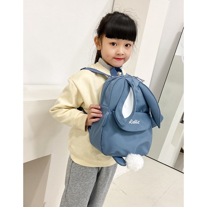 【台灣賣家24H出貨】卡通可愛兒童雙肩包 幼兒園小孩輕便小背包 3-6歲兒童帆布出行包 兔子背包 兔耳朵雙肩包 後背包-細節圖5