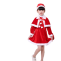 【台灣賣家24H出貨】聖誕節長袖連身裙 披肩套裝 聖誕裝表演服 小洋裝聖誕老人 聖誕裝長袖上衣長褲 男女寶聖誕裝-規格圖5