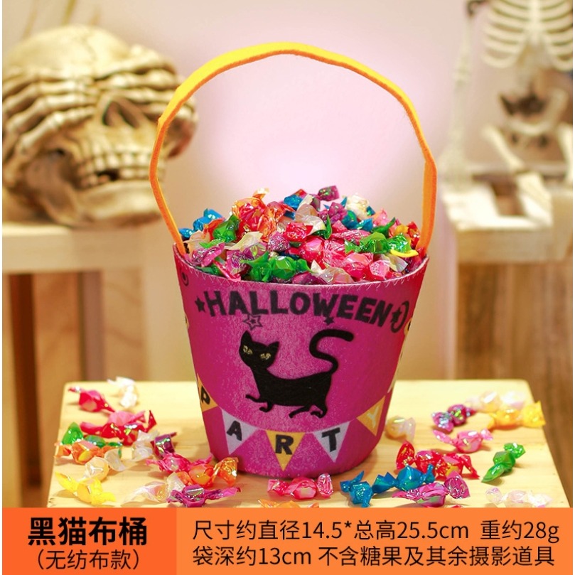 【台灣賣家24H出貨】萬聖節trick or treat 萬聖節糖果袋 兒童手提袋禮物袋 萬聖節道具配件 幼兒園活動-細節圖2