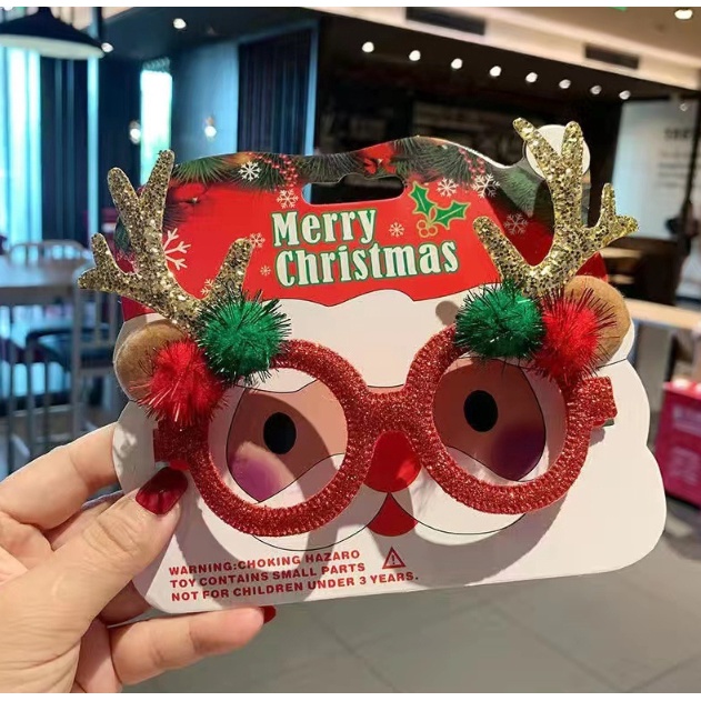 【台灣賣家24H出貨】聖誕裝飾眼鏡鏡框 成人兒童聖誕禮物 派對創意眼鏡框 可愛聖誕眼鏡架 拍照道具 聖誕派對 搞怪眼鏡框-細節圖4