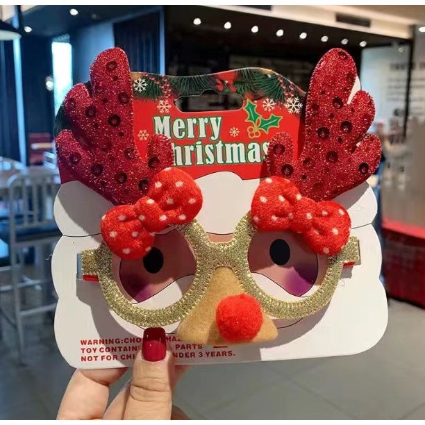 【台灣賣家24H出貨】聖誕裝飾眼鏡鏡框 成人兒童聖誕禮物 派對創意眼鏡框 可愛聖誕眼鏡架 拍照道具 聖誕派對 搞怪眼鏡框-細節圖5