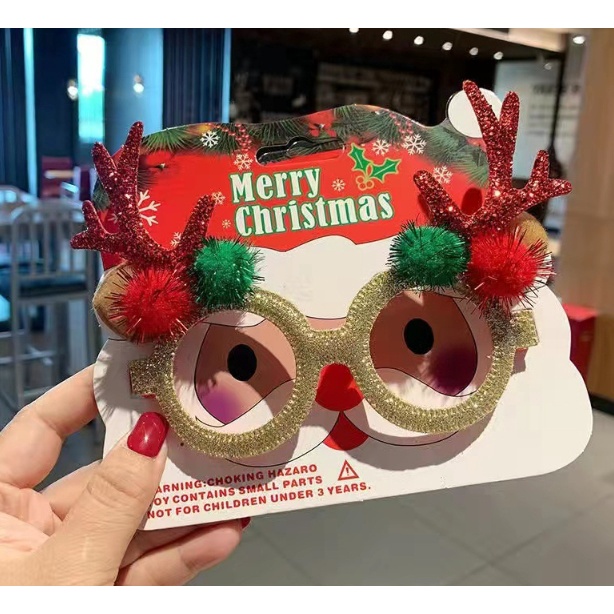 【台灣賣家24H出貨】聖誕裝飾眼鏡鏡框 成人兒童聖誕禮物 派對創意眼鏡框 可愛聖誕眼鏡架 拍照道具 聖誕派對 搞怪眼鏡框-細節圖6