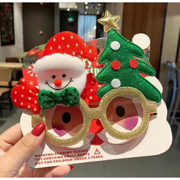 【台灣賣家24H出貨】聖誕裝飾眼鏡鏡框 成人兒童聖誕禮物 派對創意眼鏡框 可愛聖誕眼鏡架 拍照道具 聖誕派對 搞怪眼鏡框-細節圖7