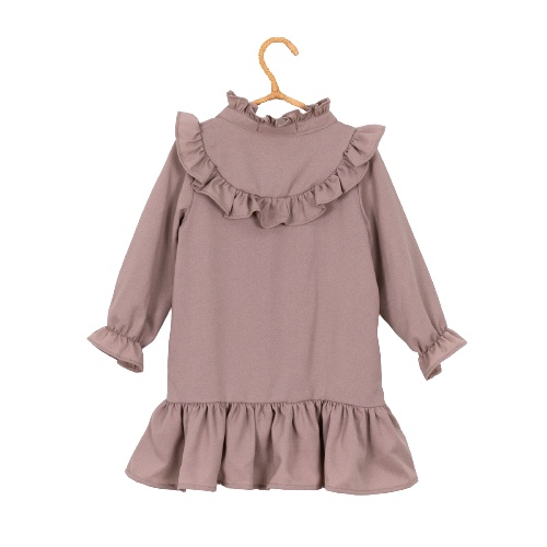 【台灣賣家24H出貨】現貨女童長袖洋裝 長袖連身裙 中小童刺繡連身裙 韓版女童洋裝 前開扣洋裝 薄長袖連身裙-細節圖3