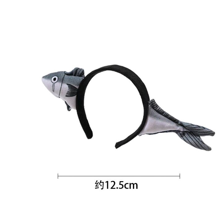 🍓小雨媽的童言童語🍓現貨~網紅新款可愛胡蘿蔔造型髮箍搞怪鱼頭造型箍髮箍穿頭鹹魚造型女童成人頭飾-細節圖3
