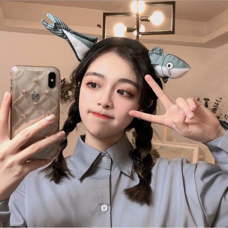 🍓小雨媽的童言童語🍓現貨~網紅新款可愛胡蘿蔔造型髮箍搞怪鱼頭造型箍髮箍穿頭鹹魚造型女童成人頭飾-細節圖6