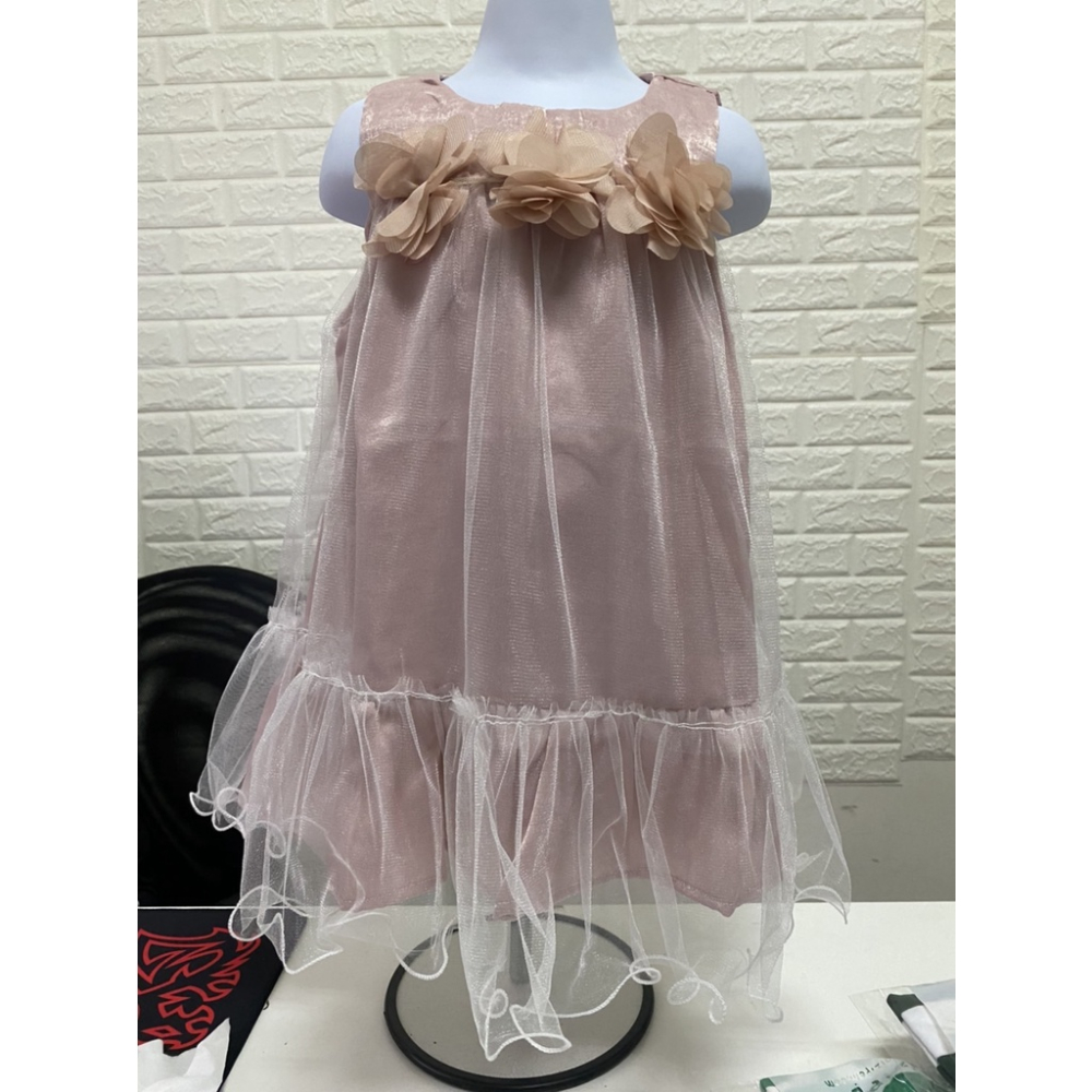 品牌童裝~現貨緞面網洋裝中小童洋裝夏季洋裝連身裙無袖網紗洋裝棉質連身裙女童洋裝公主網紗連身裙女童連身裙小童洋裝幼童連身裙-細節圖2