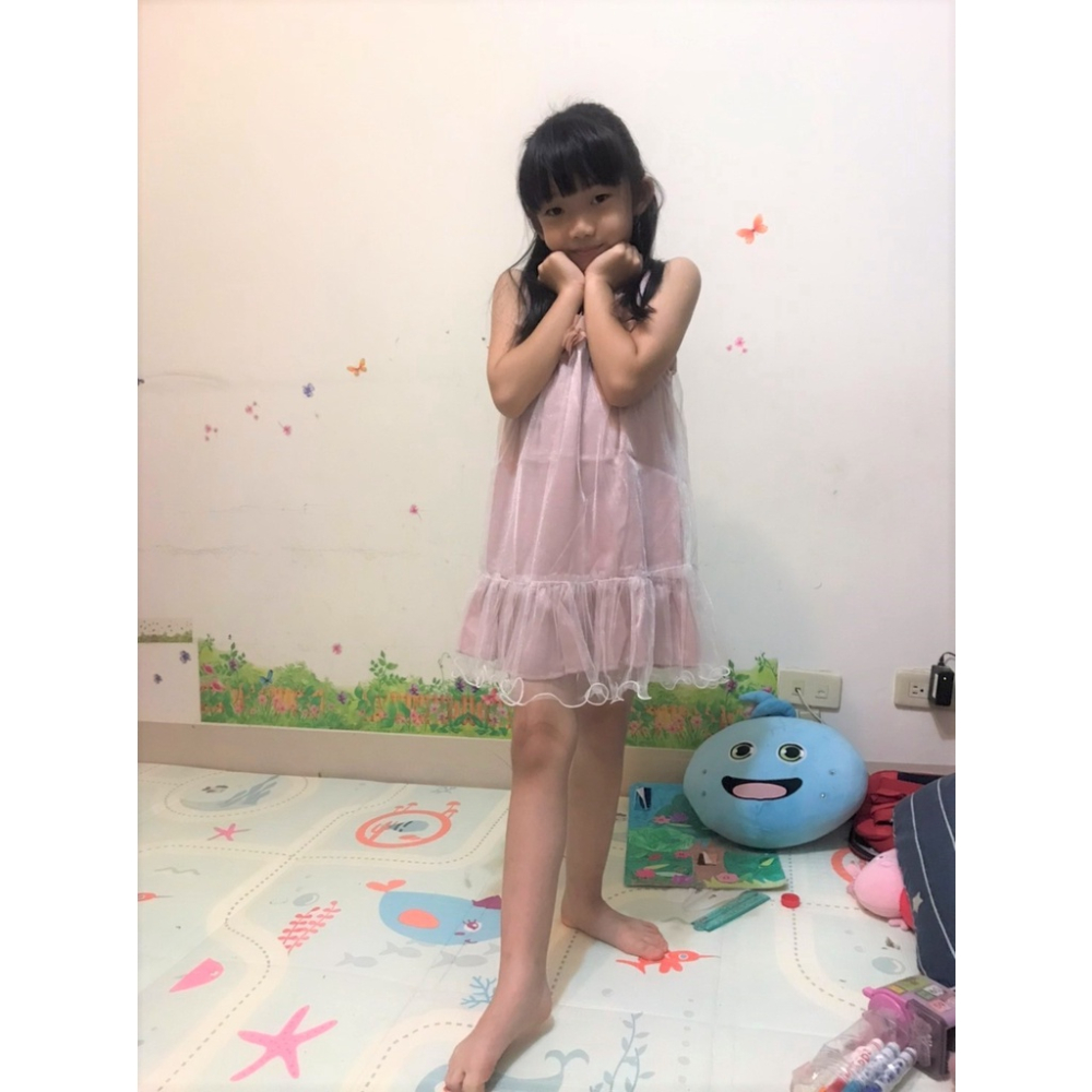 品牌童裝~現貨緞面網洋裝中小童洋裝夏季洋裝連身裙無袖網紗洋裝棉質連身裙女童洋裝公主網紗連身裙女童連身裙小童洋裝幼童連身裙-細節圖7
