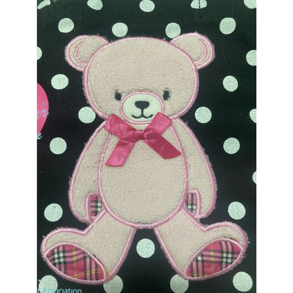 【台灣賣家24H出貨】外銷日本熊熊帆布包 可愛熊手提帆布包 便當包  日式便當包 媽媽包 帆布包 手提包 兒童便當袋-細節圖6