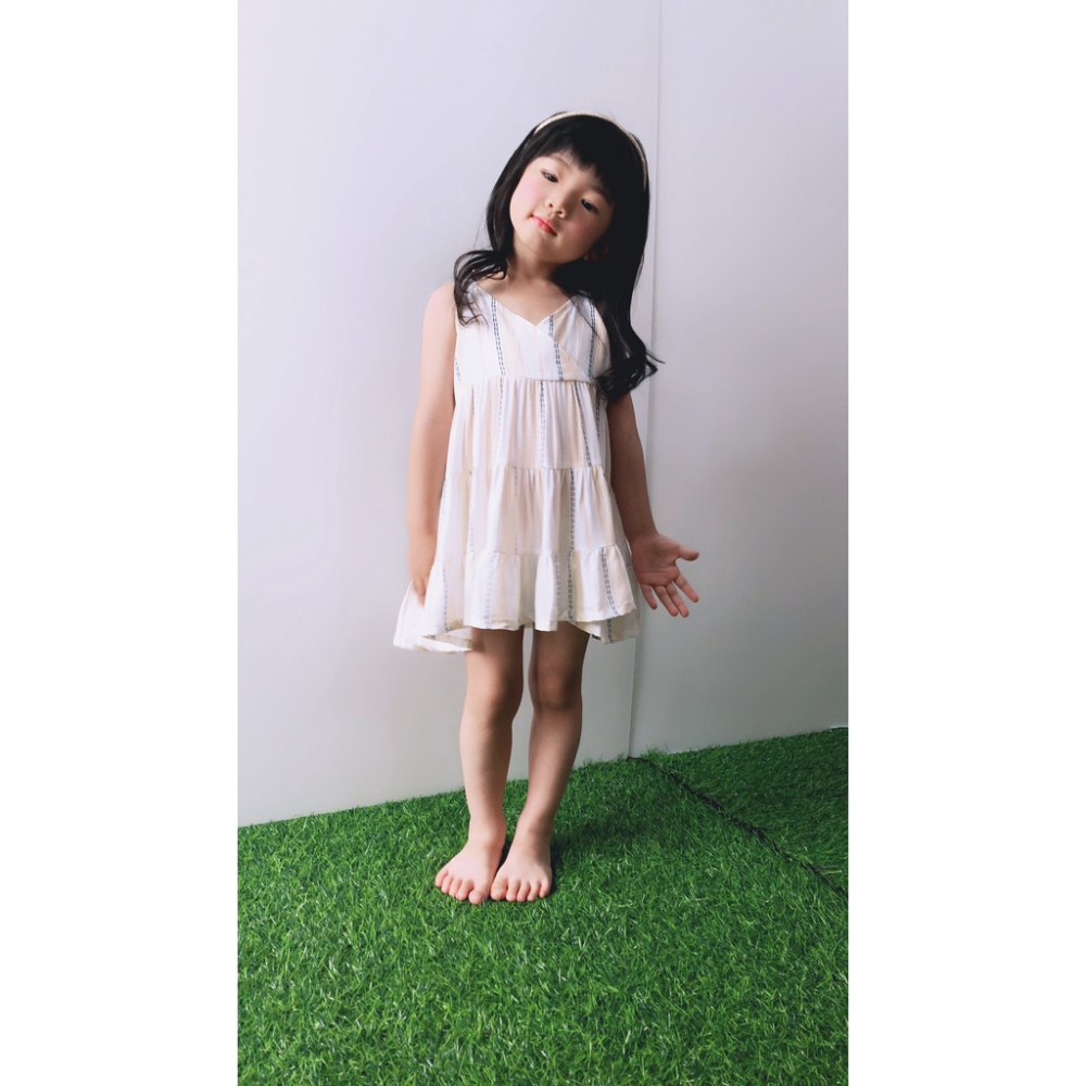 🍓小雨媽的童言童語🍓品牌童裝~現貨細肩帶洋裝中小童洋裝夏季洋裝連身裙細肩帶連身裙棉質連身裙女童洋裝幼童洋裝幼童連身裙-細節圖2