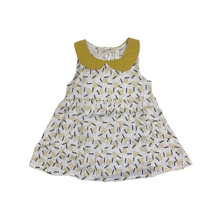 台灣現貨~公主領無袖洋裝兒童無袖洋裝女童無袖洋裝無袖連身裙小童連身裙夏季洋裝棉質洋裝傘狀洋裝-細節圖3